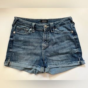 True Religion Jennie Curvy midrise jean shorts, size 29
